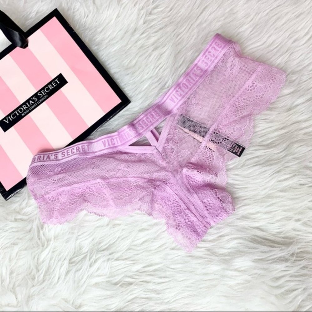 Victoria’s Secret Cheeky Lace Logo Panties NEW